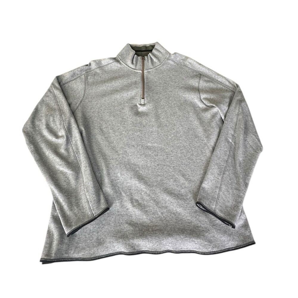 Robert Graham Men's Gray 1/4 Quarter Zip Pullover Sweater Size L Classic Fit